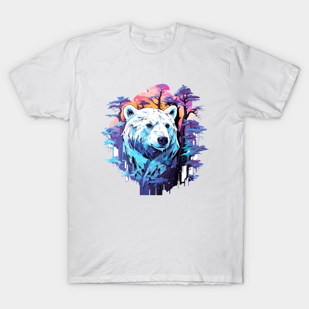 Polar Bear Animal World Predator Wild Nature Wilderness T-Shirt by Cubebox